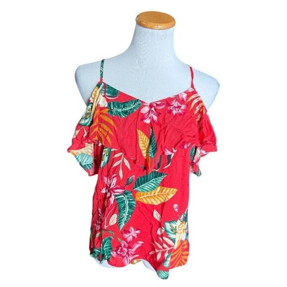 NWT Womens Old Navy Soft-Woven Ruffled Cold-Shoulder Cami Tank Top - Sz S - Picture 3 of 3